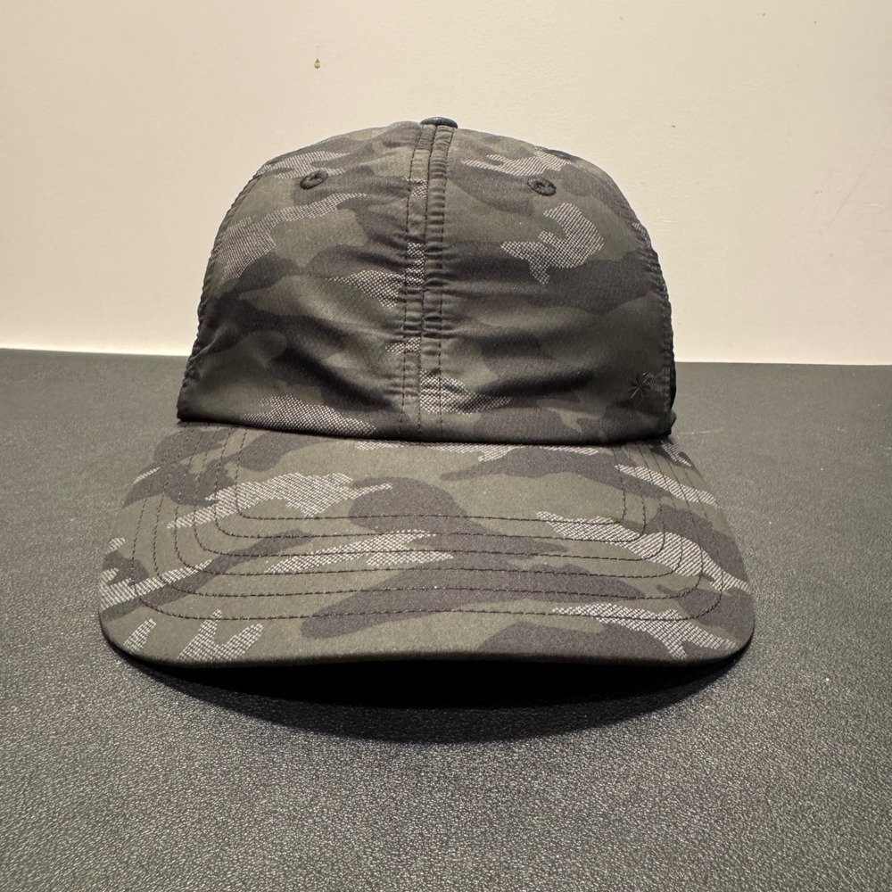 Athleta Hat Cap Womens OS Green Camo Adjustable Strap Activewear Gorpcore Hike